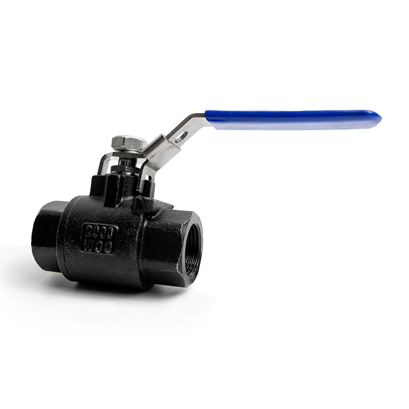 2PC Carbon Steel Ball Valve 2000WOG karo Piranti Ngunci