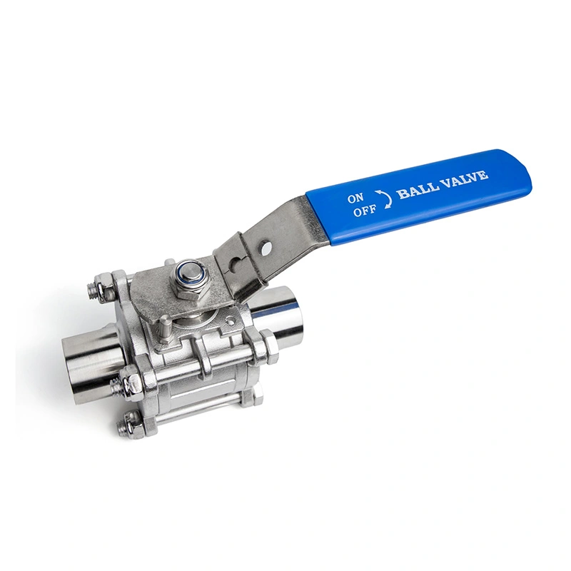 3 Piece Kanthi Encapsulated Butt-gandheng Sanitary Ball Valve