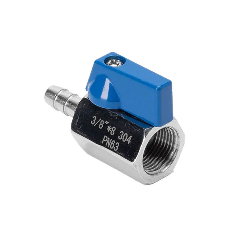 Stainless Steel Threaded Nipple Selang Mini Ball Valve